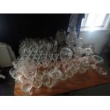 A LARGE COLLECTION OF GLASSWARE