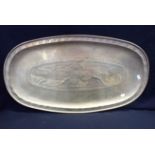 A NEWLYN STYLE ARTS AND CRAFTS BRASS TRAY