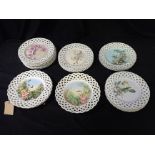 A COLLECTION OF PAINTED CABINET PLATES