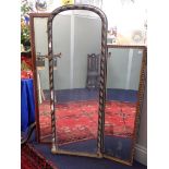 A VICTORIAN PIER MIRROR OF NARROW PROPORTIONS