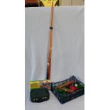 A SMALL SNOOKER SET WITH OTHER SIMILAR ITEMS