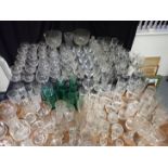 A LARGE COLLECTION OF GLASSWARE