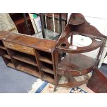 A GEORGE III MAHOGANY CORNER WASHSTAND