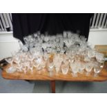 A LARGE COLLECTION OF GLASSWARE