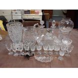 A COLLECTION OF CUT GLASSWARE