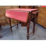 A 19TH CENTURY CONTINENTAL CARD TABLE OR WORKTABLE