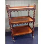 A VICTORIAN MAHOGANY BUFFET OR TROLLEY