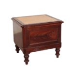 A GEORGE IV STYLE MAHOGANY STEP COMMODE