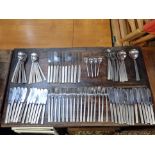 A COLLECTION OF GERALD BENNEY SABLE CUTLERY, BY VINERS