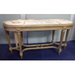 A LOUIS XIV STYLE GILTWOOD DOUBLE STOOL