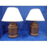 A PAIR OF CERAMIC TABLE LAMPS