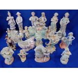 A COLLECTION OF EDWARDIAN BISQUE FIGURINES
