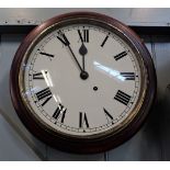 A MAHOGANY CASED DIAL CLOCK