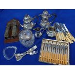 A GOLDSMITHS & SILVERSMITHS CO. SILVER-PLATED TEA SET