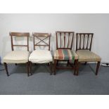 A PAIR OF REGENCY MAHOGANY SIDE CHAIRS