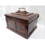 A 19TH CENTURY ROSEWOOD CASKET