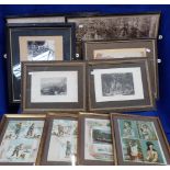 A COLLECTION OF FRAMED VICTORIAN POSTCARDS