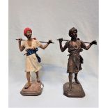 TWO 19th CENTURY SPELTER FIGURES IN MIDDLE EASTERN STYLE