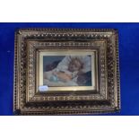 A VICTORIAN OVERPAINTED STUDY OF A SLEEPING BABY