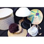 A GROUP OF LADIES VINTAGE HATS, SOME AMERICAN, 1950S