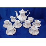 A PARAGON 'VICTORIANA ROSE' COFFEE SET FOR SIX