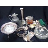 A COLLECTION OF SIVER-PLATED AND METAL WARES