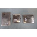 TWO SILVER CIGARETTE CASES