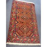 MODERN PERSIAN STYLE RUG WITH GEOMETRIC DESIGN