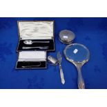 A BOXED SILVER FORK AND SPOON