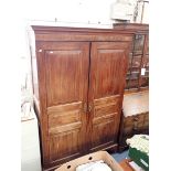 A GEORGE III MAHOGANY CHANNEL ISLANDS STYLE WARDROBE