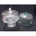 A VICTORIAN GLASS CAKE STAND