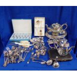 A COLLECTION OF SILVER PLATED WARE