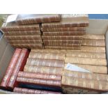 A QUANTITY OF LEATHER BOUND BOOKS