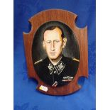 A NAIVE PORTRAIT PAINTING OF REINHARD HEYDRICH
