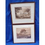 R. EARLOM, AFTER CLAUDE LORRAINE: A PAIR OF LANDSCAPE ETCHINGS