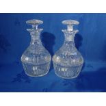 A PAIR OF VICTORIAN DECANTERS