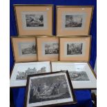 SET OF FIVE ENGRAVINGS BY HEATH AND SUTHERLAND