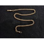 A 9CT GOLD WATCH CHAIN