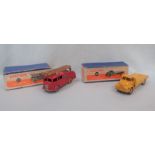 A DINKY TOYS 533 LEYLAND CEMENT WAGON AND A 555 FIRE ENGINE