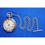 A PLATED POCKET WATCH