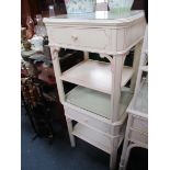 A PAIR OF 1980s COUNTRY HOUSE STYLE PAINTED BEDSIDE TABLES
