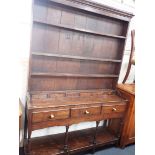 AN 18TH CENTURY OAK DRESSER, POTBOARD TYPE