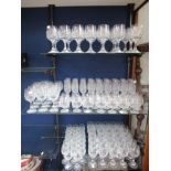 AN EXTENSIVE SUITE OF TABLE GLASS