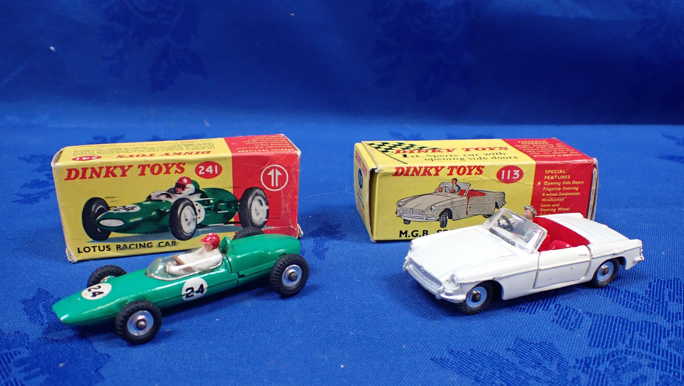 DINKY TOYS 'LOTUS RACING CAR' AND M.G.B SPORTS CAR'