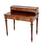 A LOUIS XVI STYLE WALNUT WRITING TABLE