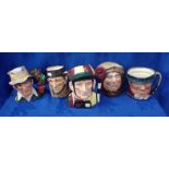 FIVE ROYAL DOULTON CHARACTER JUGS