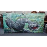 A LARGE MODERN PAINTING, DEPICTING A FANTASTIC BEAST