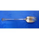 A SILVER BASTING SPOON