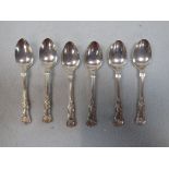 A SET OF SIX SILVER TEASPOONS