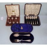 TWO BOXED SETS OF COFFEE SPOONS